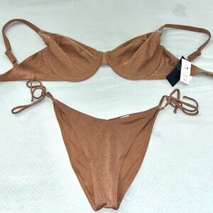 Abercrombie & Fitch Brown Minimalist Bikini